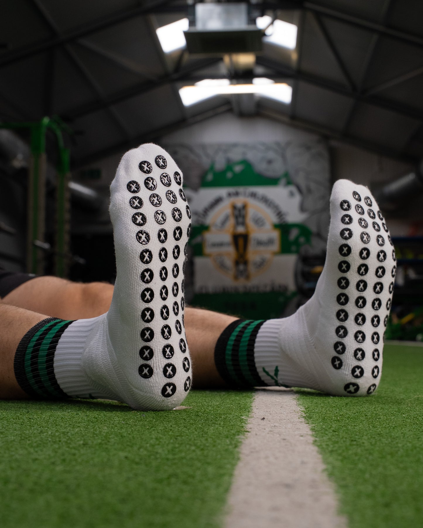Green & Black - White | Elite Grip Socks