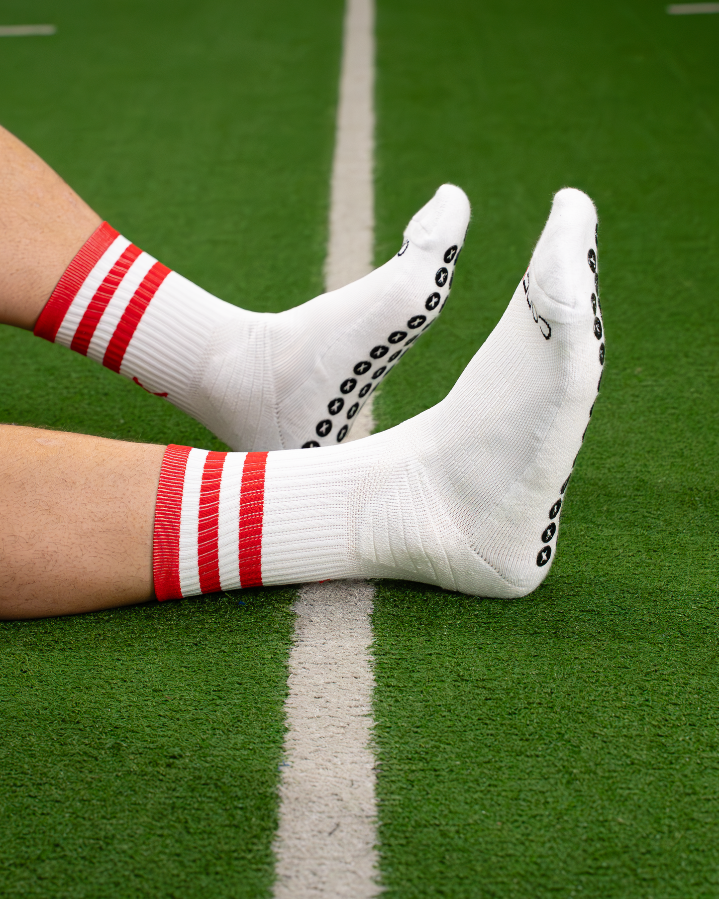 Red & White | Elite Grip Socks