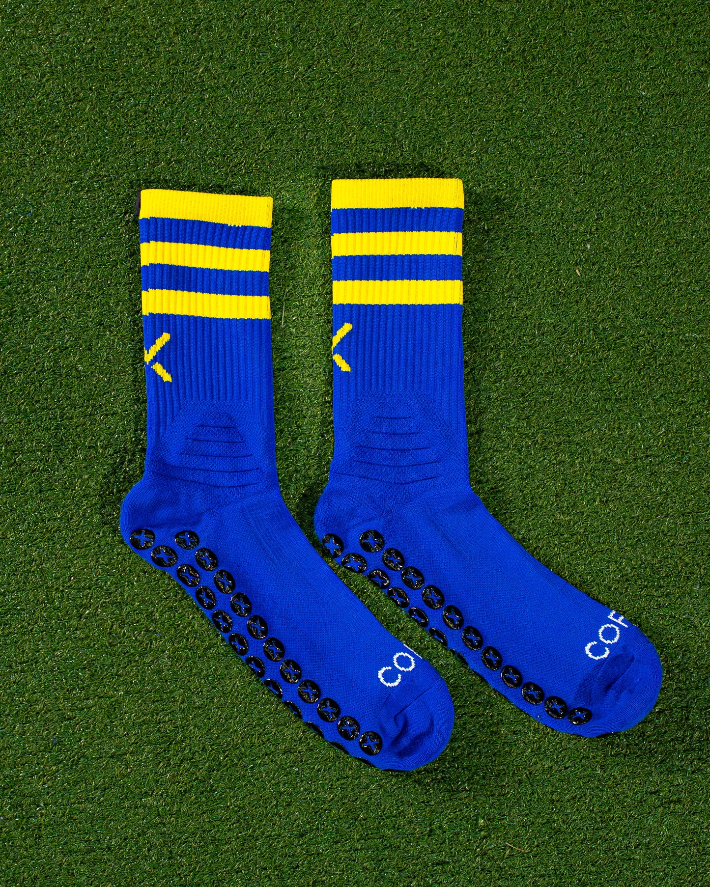 Royal Blue & Amber | Elite Grip Socks