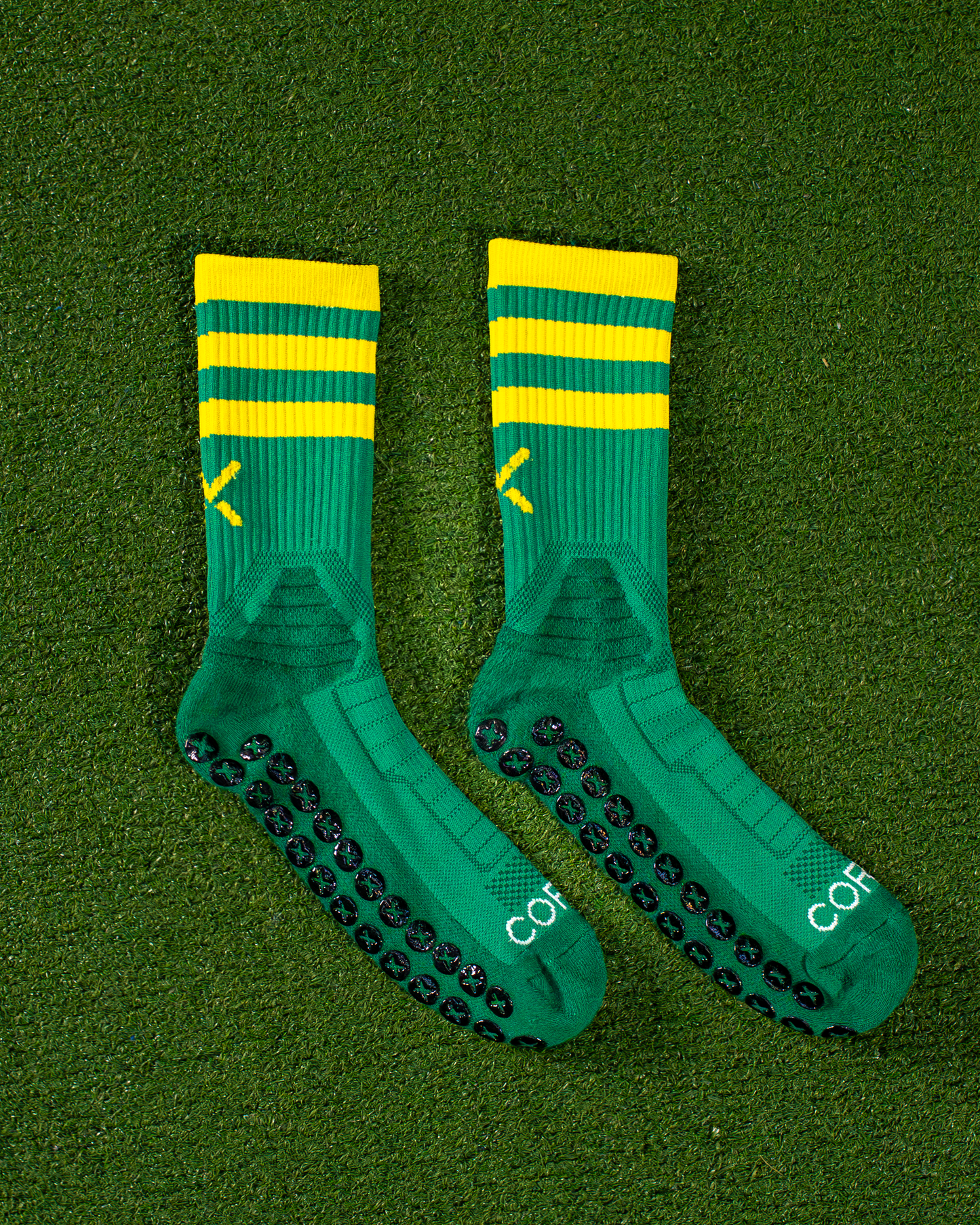 Green & Gold | Elite Grip Socks
