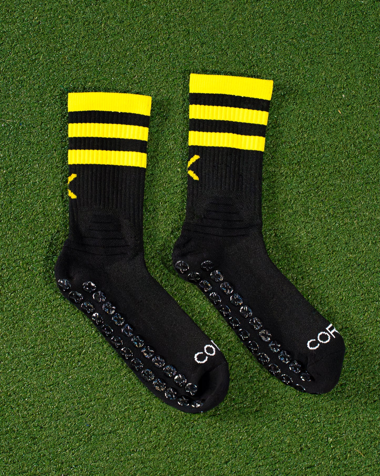 Black & Amber | Elite Grip Socks