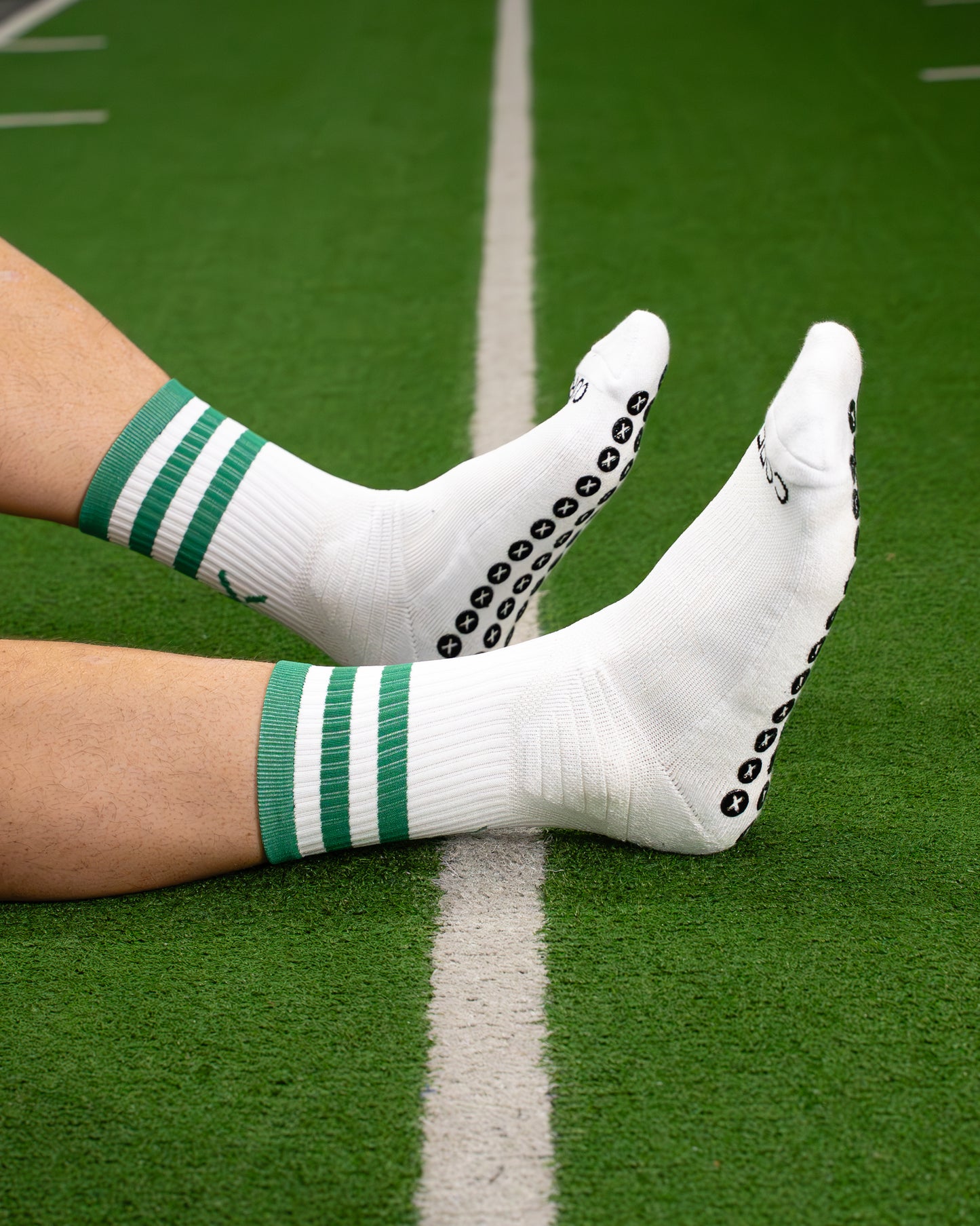 Green and White | Elite Grip Socks