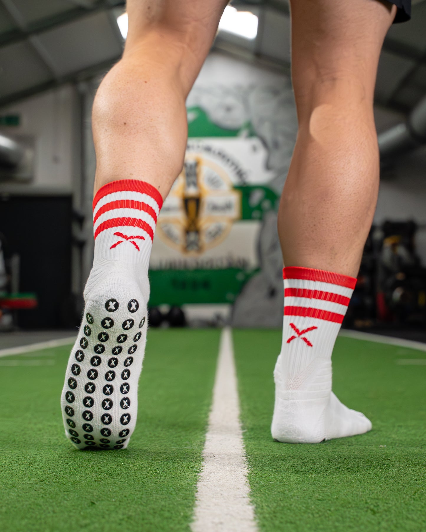 Red & White | Elite Grip Socks