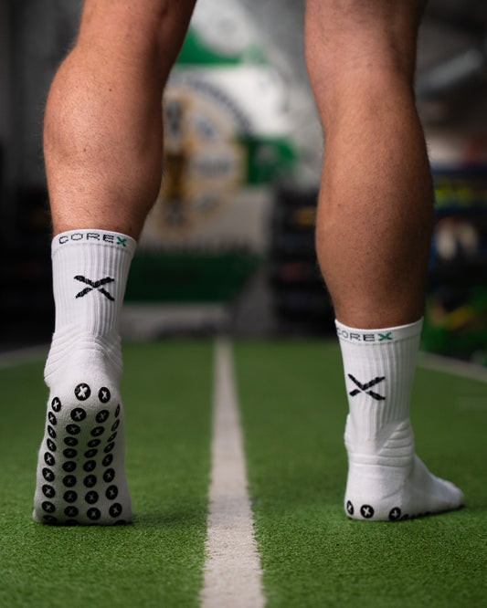 All White | Elite Grip Socks