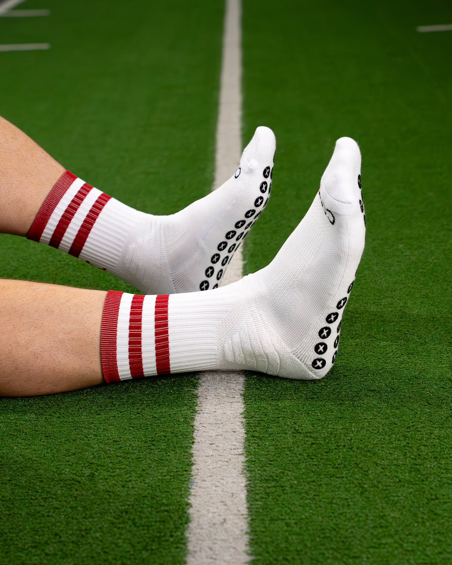 Maroon & White | Elite Grip Socks