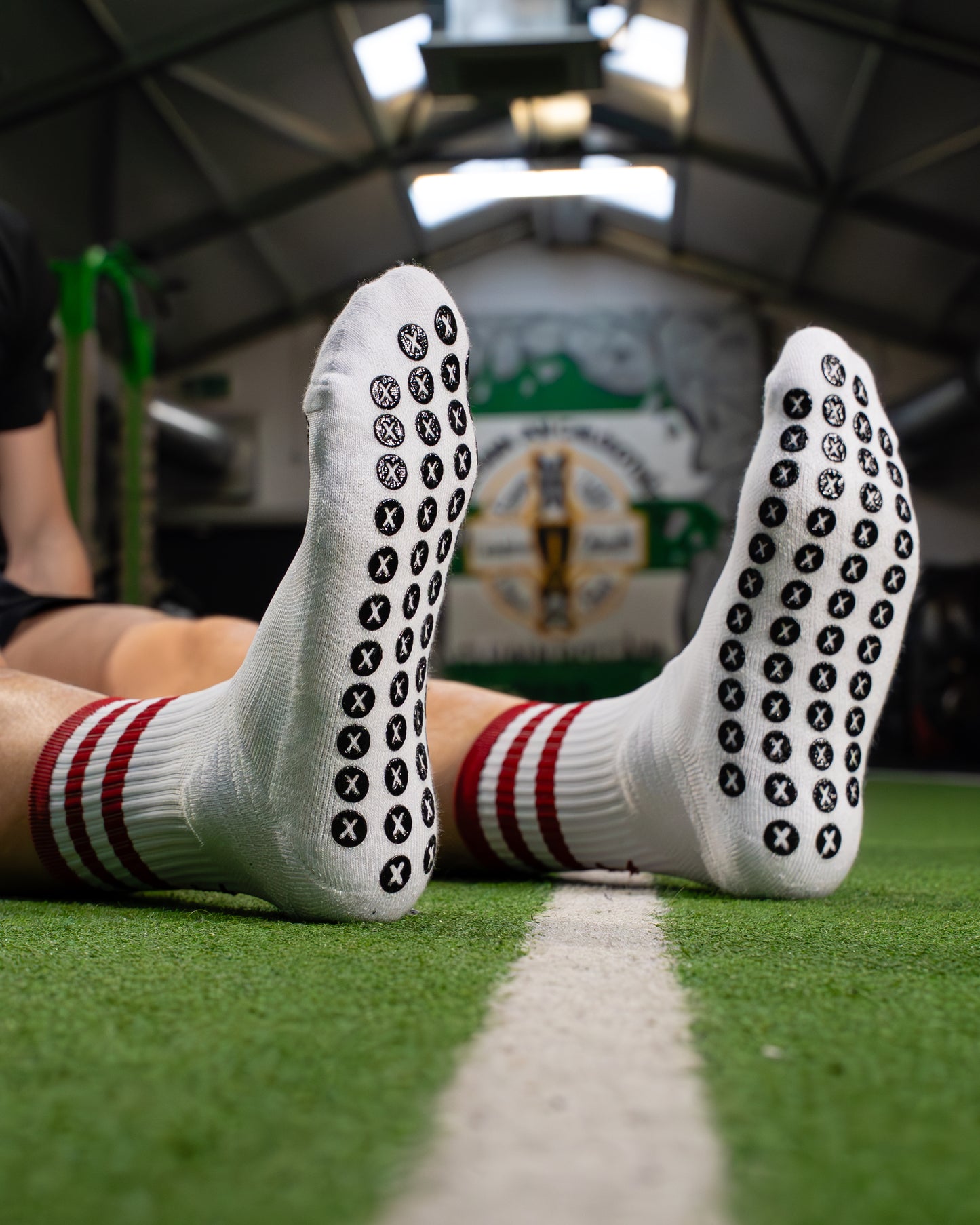 Maroon & White | Elite Grip Socks