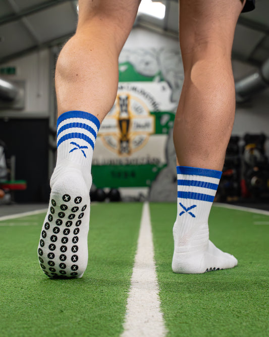 Blue & White | Elite Grip Socks