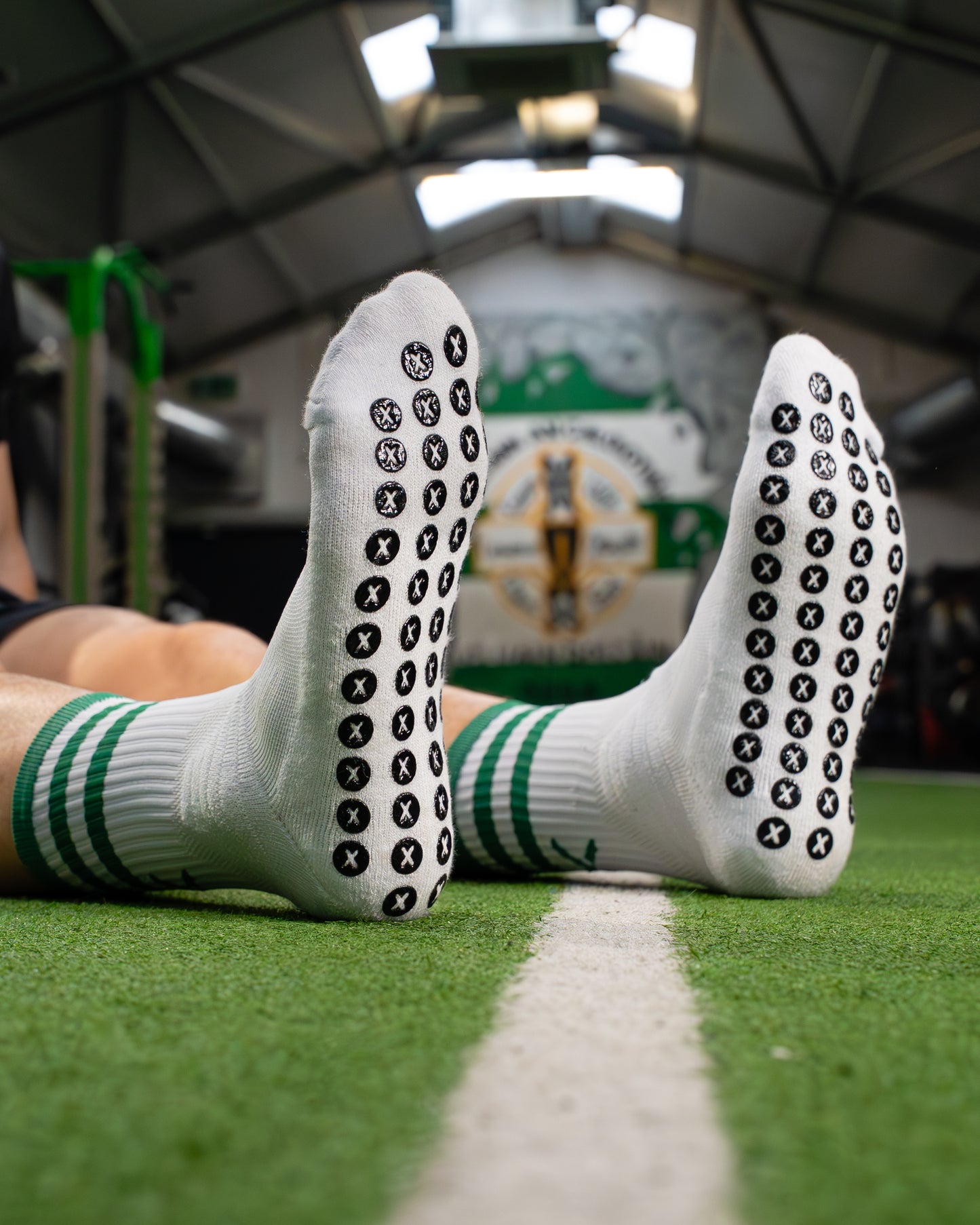 Green and White | Elite Grip Socks