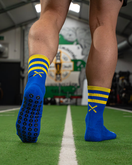 Royal Blue & Amber | Elite Grip Socks