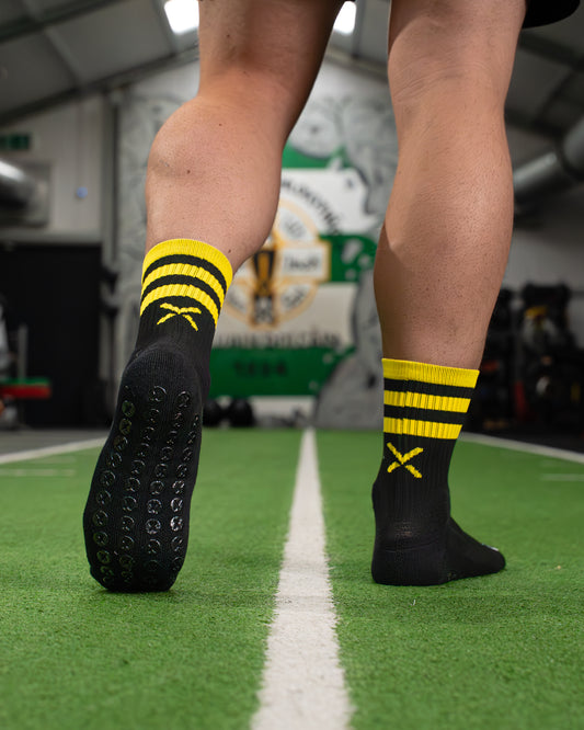 Black & Amber | Elite Grip Socks