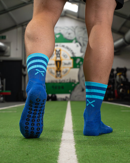 Navy & Light Blue | Elite Grip Socks
